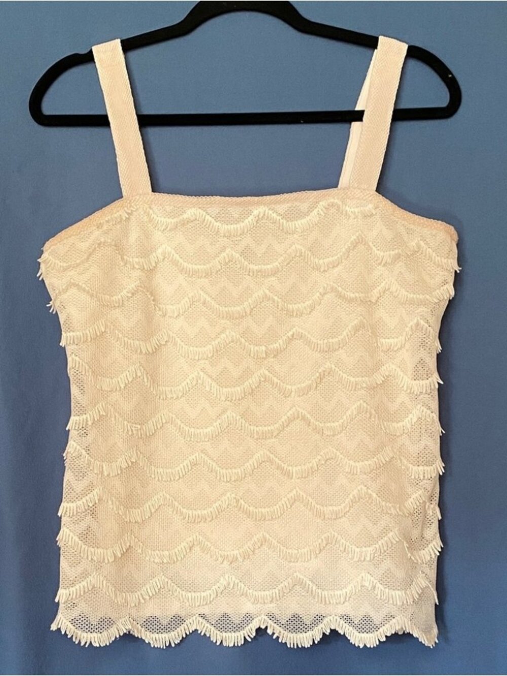 Cream Lace Women’s Top Used Size M